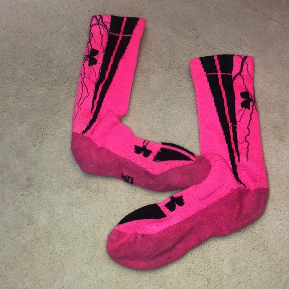 pink under armour football socks